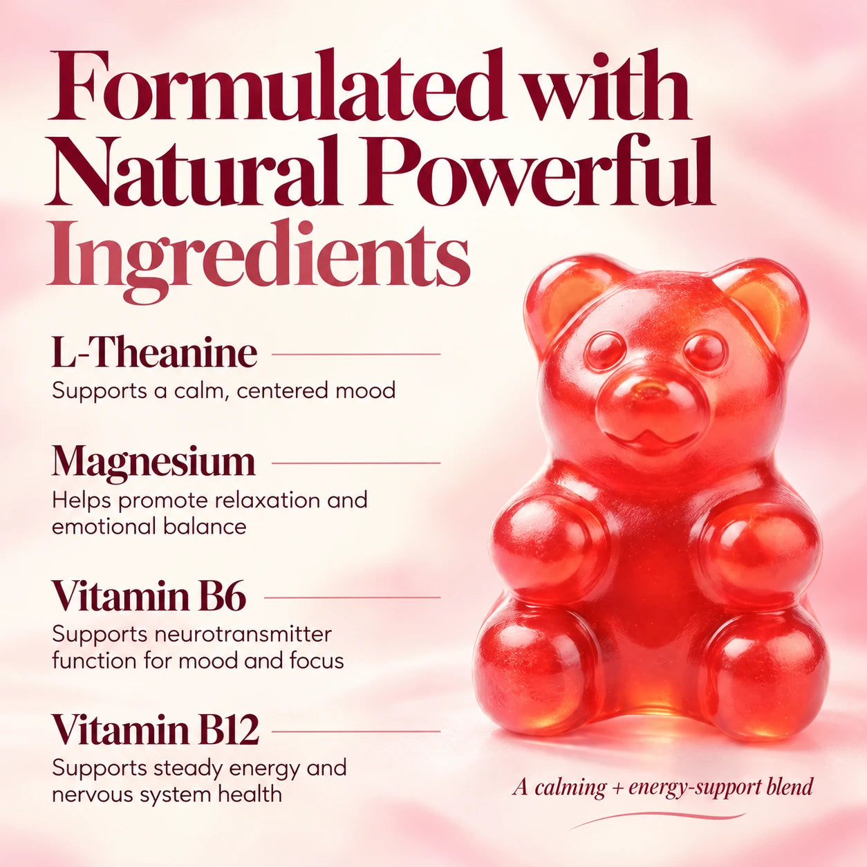 Red bear-shaped gummies